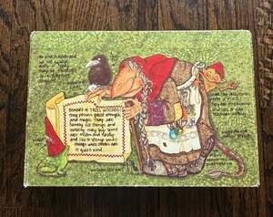 VTG 1970s General Box Co Troll Witches Goblins Cardboard Pencil Stash Box D&D